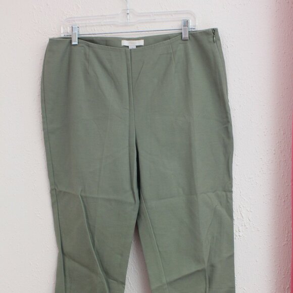#427 Chico's Grey Green Dress Pants Size 2 (12) - Picture 1 of 7